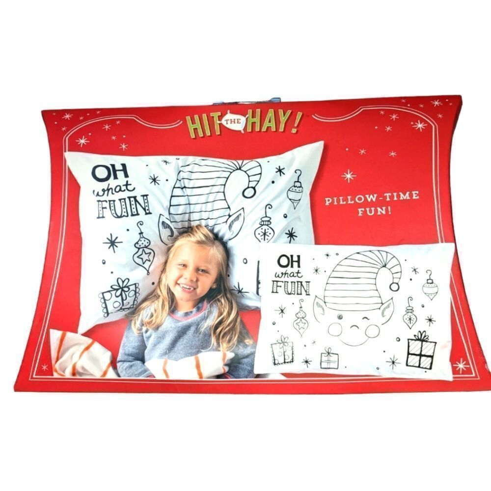 Demdaco Hit the hay holiday elf pillow NIP‎